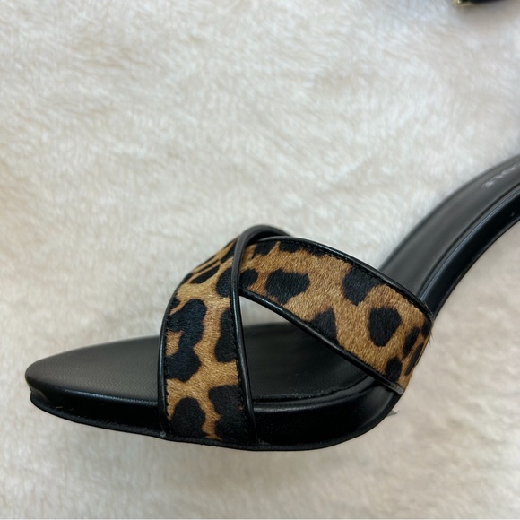 Kenneth Cole Leopard Fur Sandals - Picture 2 of 9